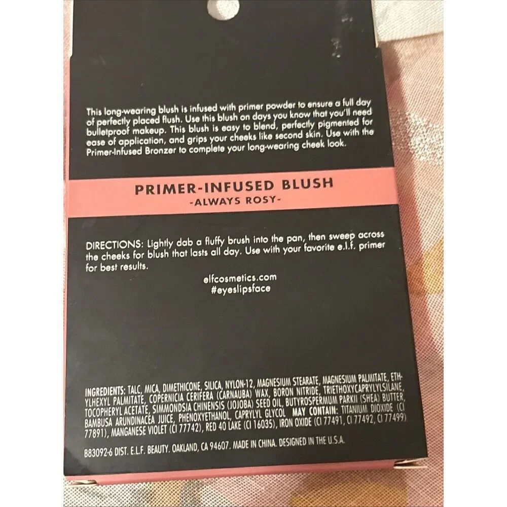 ELF Primer-Infused Blush,‎ Always Rosy & Lash It Loud Black Mascara Both New